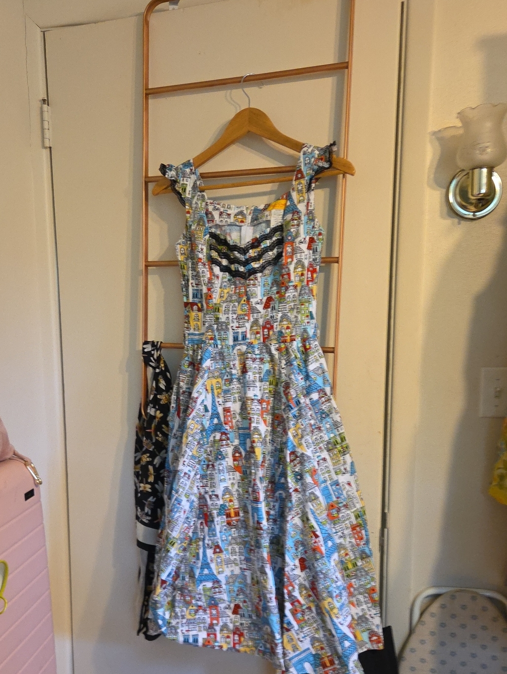 Bernie Dexter Colorful European City Print Sundress